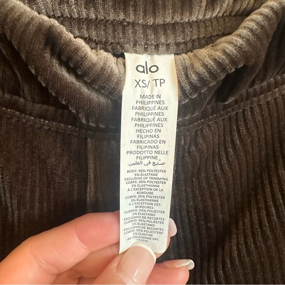 Alo Velvet Brown Pants - Picture 5 of 7